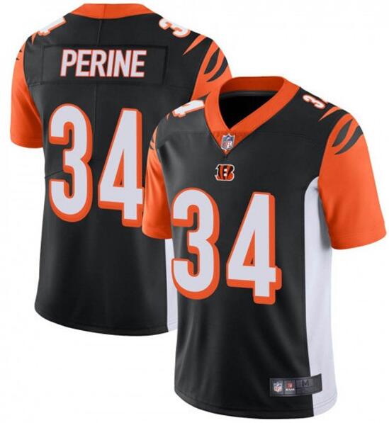 Personalized Bengals 34 Samaje Perine Black Untouchable Limited Jersey