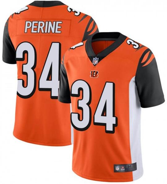 Personalized Bengals 34 Samaje Perine Orange Untouchable Limited Jersey