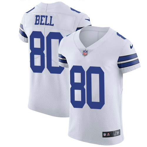 Personalized Cowboys #80 Blake Bell White Men’s Stitched NFL New Elite Jersey