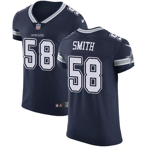 Personalized Cowboys #58 Aldon Smith Navy Blue Team Color Men’s Stitched NFL Untouchable Elite Jersey