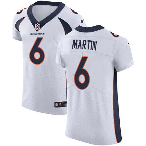 Personalized Broncos #6 Sam Martin White Men’s Stitched NFL New Elite Jersey
