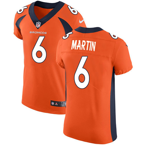 Personalized Broncos #6 Sam Martin Orange Team Color Men’s Stitched NFL Untouchable Elite Jersey