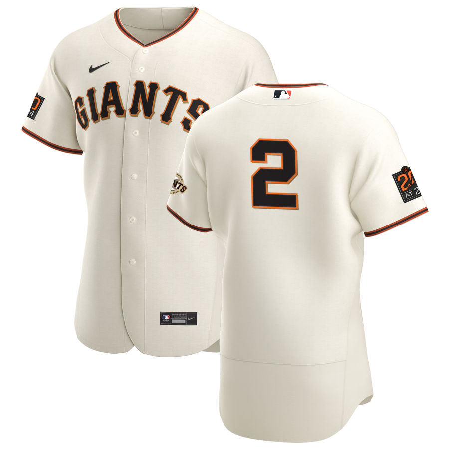 Personalized San Francisco Giants #2 Daniel Robertson Men’s Cream Home 2020 Authentic 20 at 24 Patch Player MLB Jersey
