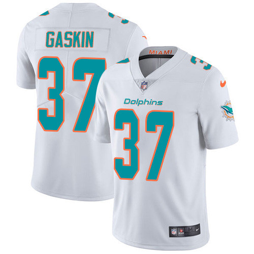 Personalized Dolphins #37 Myles Gaskin White Men’s Stitched NFL Untouchable Limited Jersey