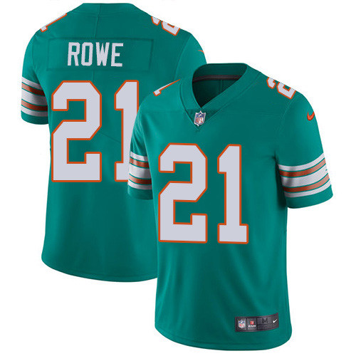 Personalized Dolphins #21 Eric Rowe Aqua Green Alternate Men’s Stitched NFL Untouchable Limited Jersey