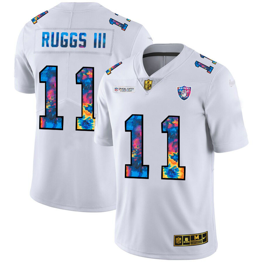 Personalized Las Vegas Raiders #11 Henry Ruggs III Men’s White Multi-Color 2020 NFL Crucial Catch Limited NFL Jersey