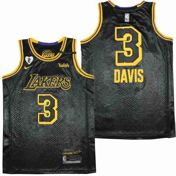 Personalized Men’s Lakers #3 Anthony Davis 2020 Black Jersey