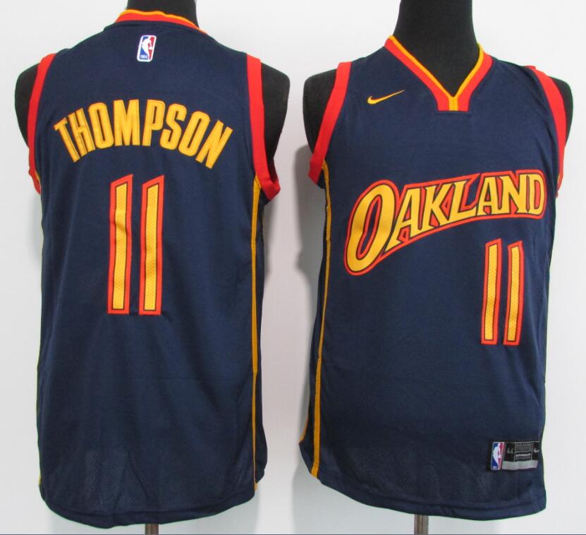 Personalized Warriors 11 Klay Thompson Navy 2021 New Swingman Jersey