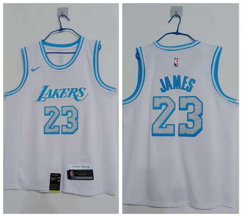 Personalized Lakers 23 Lebron James White 2020-21 City Edition Swingman Jersey