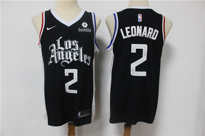 Personalized Clippers 2 Kawhi Leonard Black 2021 City Edition Swingman Jersey