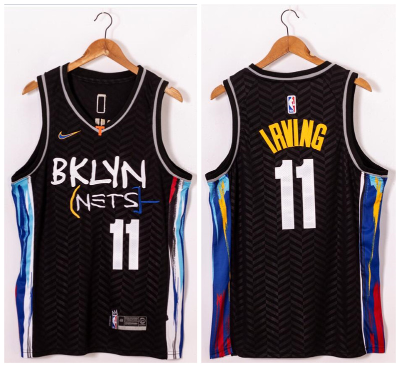 Personalized Nets 11 Kyrie Irving Black 2021 Swingman Jersey