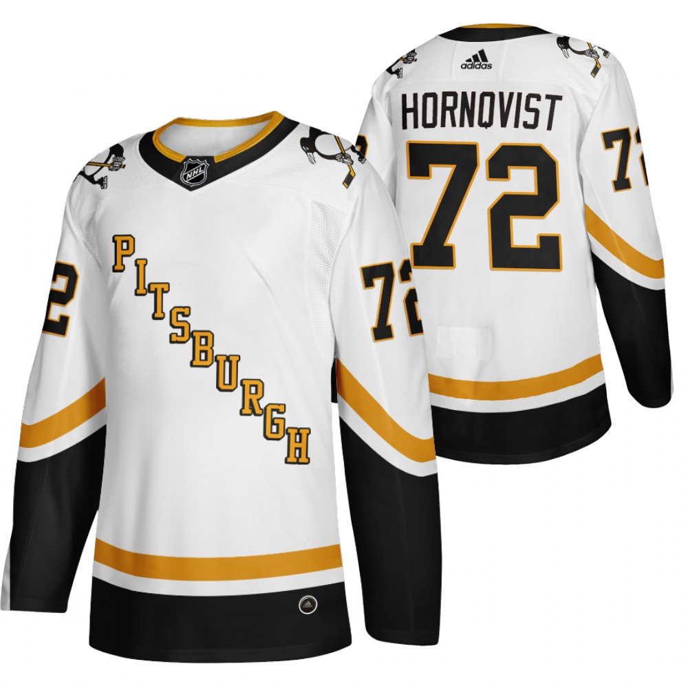 Personalized Pittsburgh Penguins #72 Patric Hornqvist White Men’s 2020-21 Reverse Retro Alternate NHL Jersey
