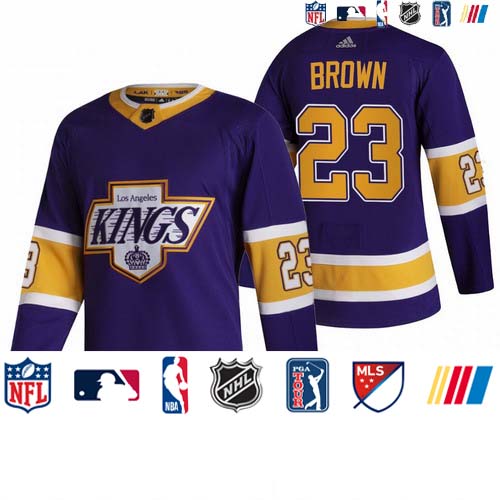 Personalized Los Angeles Kings #23 Dustin Brown Black Men’s 2020-21 Reverse Retro Alternate NHL Jersey