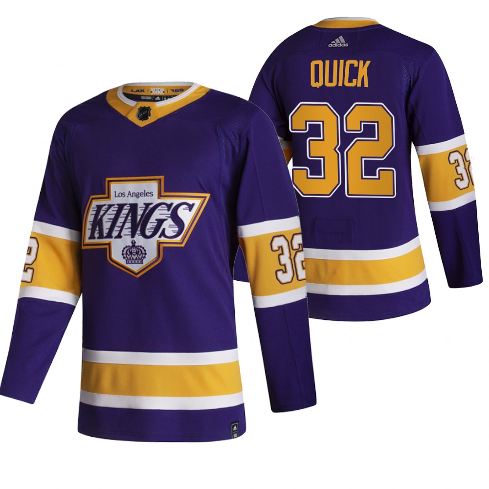Personalized Los Angeles Kings #32 Jonathan Quick Black Men’s 2020-21 Reverse Retro Alternate NHL Jersey