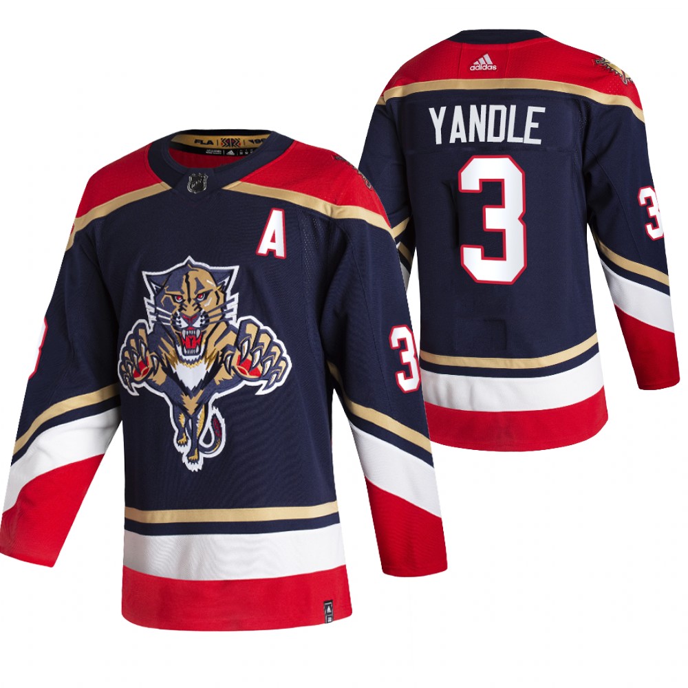 Personalized Florida Panthers #3 Keith Yandle Black Men’s 2020-21 Reverse Retro Alternate NHL Jersey
