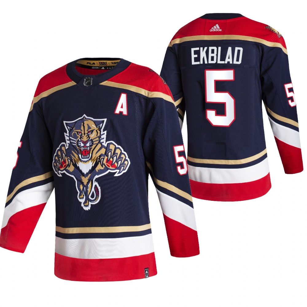 Personalized Florida Panthers #5 Aaron Ekblad Black Men’s 2020-21 Reverse Retro Alternate NHL Jersey