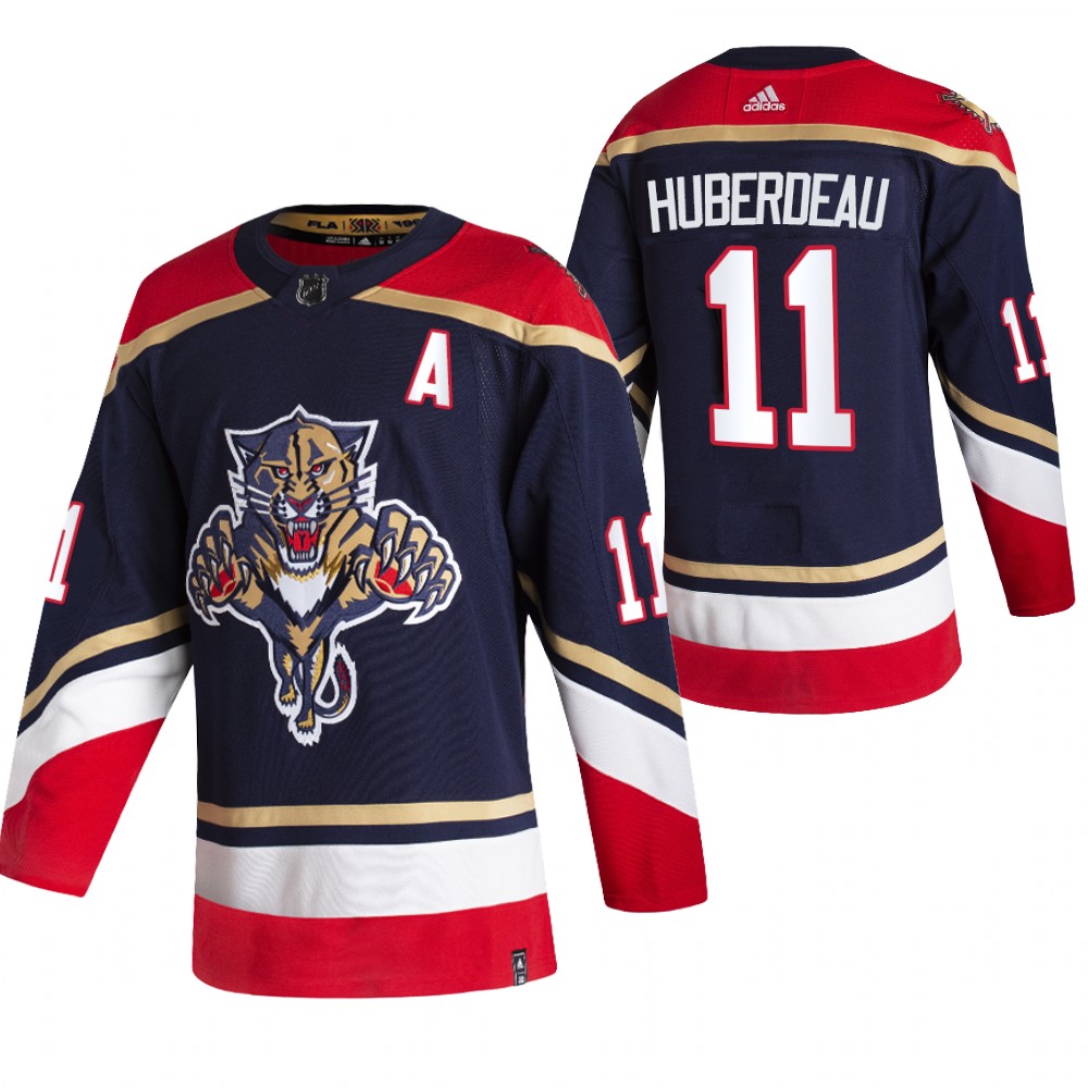 Personalized Florida Panthers #11 Jonathan Huberdeau Black Men’s 2020-21 Reverse Retro Alternate NHL Jersey