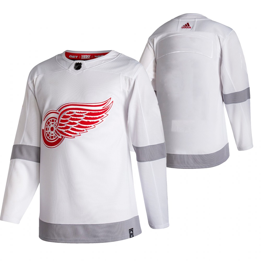 Personalized Detroit Red Wings Blank White Men’s 2020-21 Reverse Retro Alternate NHL Jersey