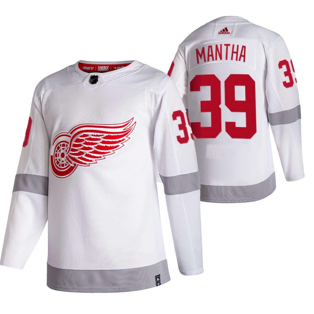 Personalized Detroit Red Wings #39 Anthony Mantha White Men’s 2020-21 Reverse Retro Alternate NHL Jersey