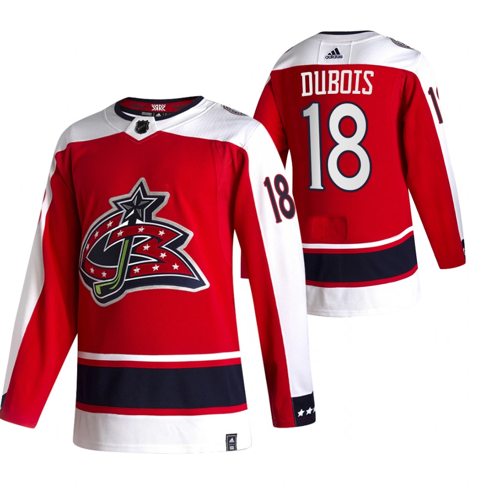 Personalized Columbus Blue Jackets #18 Pierre-Luc Dubois Red Men’s 2020-21 Reverse Retro Alternate NHL Jersey