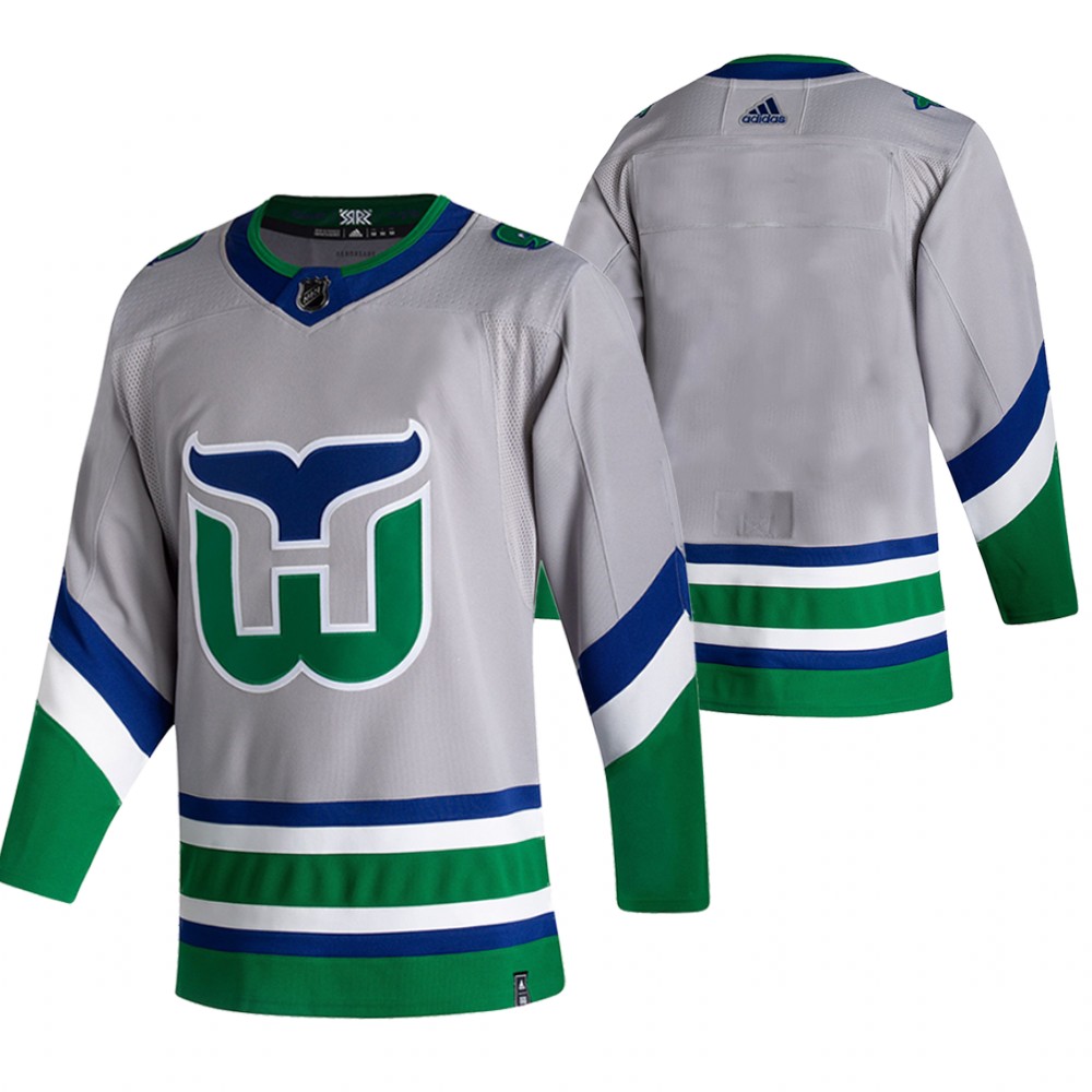 Personalized Carolina Hurricanes Blank Grey Men’s 2020-21 Reverse Retro Alternate NHL Jersey