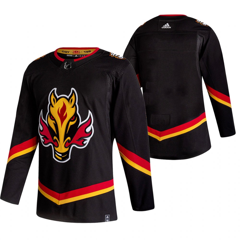 Personalized Calgary Flames Blank Black Men’s 2020-21 Reverse Retro Alternate NHL Jersey