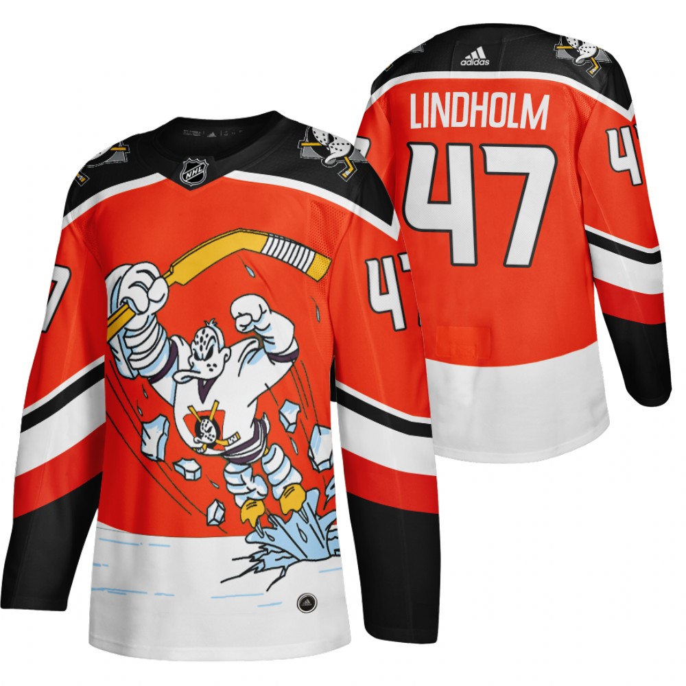Personalized Anaheim Ducks #47 Hampus Lindholm Red Men’s 2020-21 Reverse Retro Alternate NHL Jersey