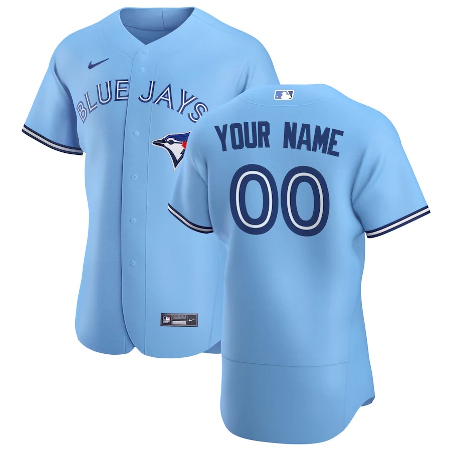 Personalized Toronto Blue Jays Men’s Light Blue Alternate 2020 Authentic Player MLB Jersey