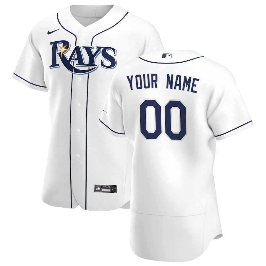 Personalized Tampa Bay Rays Men’s White Home 2020 Authentic Player MLB Jersey