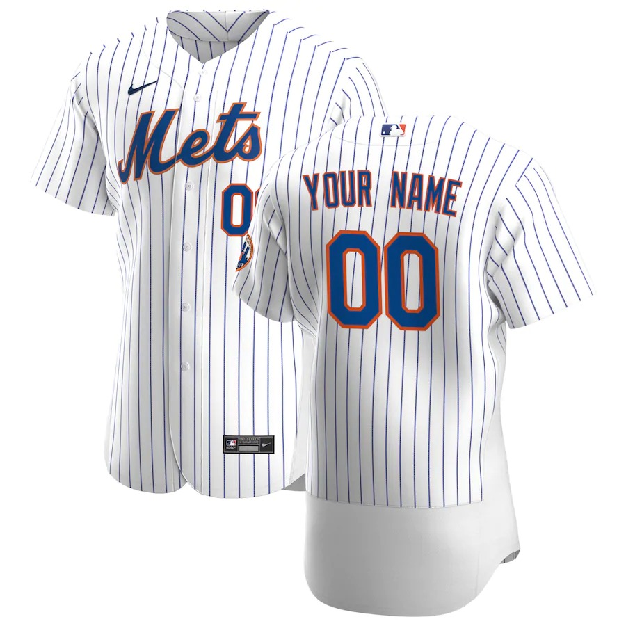 Personalized New York Mets Men’s White Home 2020 Authentic Player MLB Jersey
