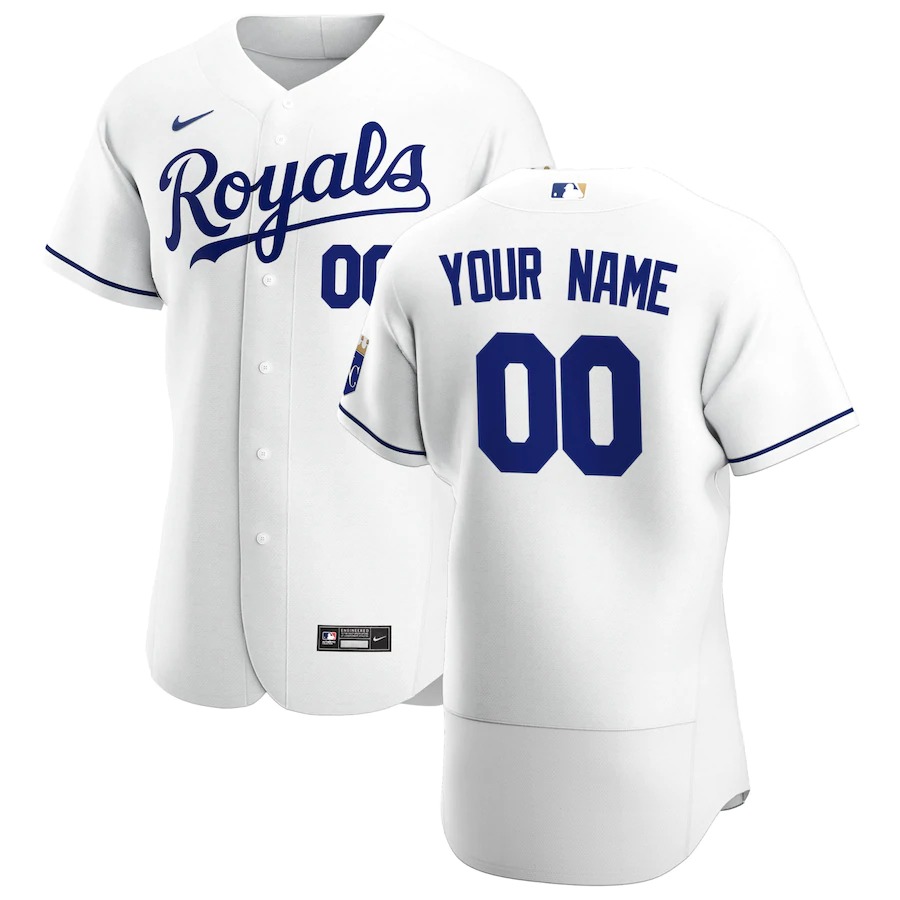 Personalized Kansas City Royals Men’s White Home 2020 Authentic Player MLB Jersey