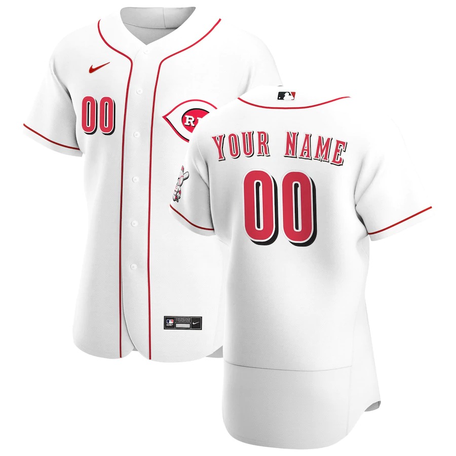 Personalized Cincinnati Reds Men’s White Home 2020 Authentic Player MLB Jersey