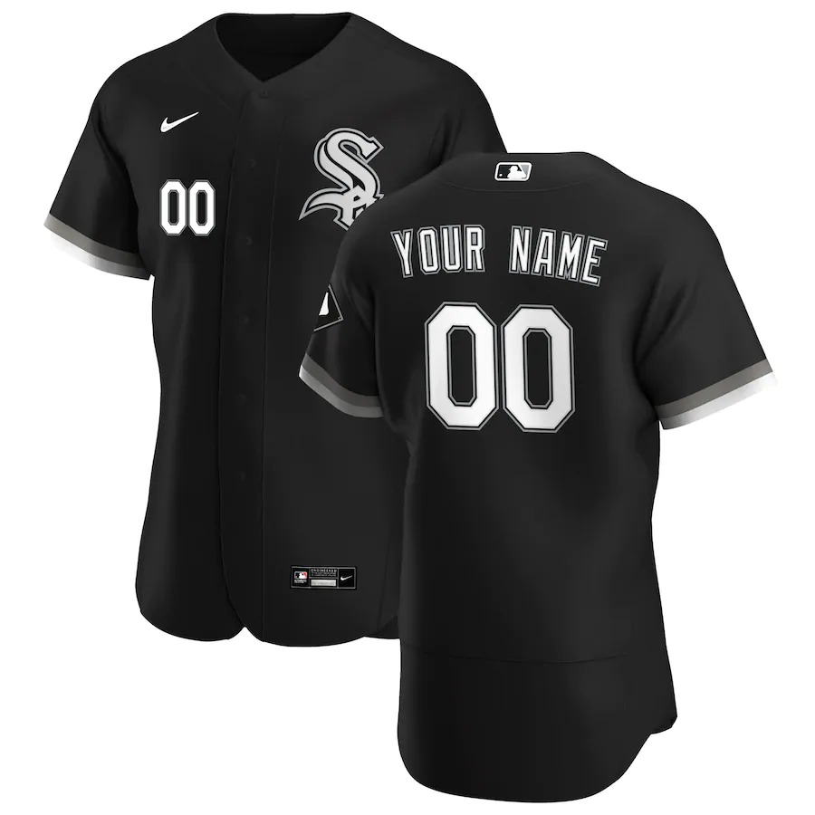 Personalized Chicago White Sox Men’s Black Alternate 2020 Authentic Player MLB Jersey