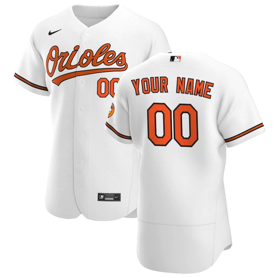 Personalized Baltimore Orioles Men’s White Home 2020 Authentic Player MLB Jersey