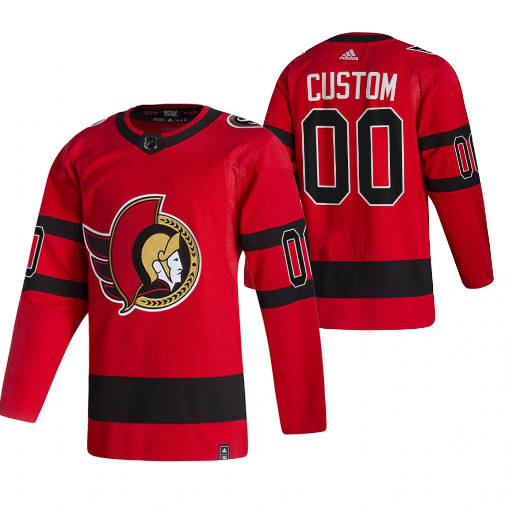 Personalized Ottawa Senators Red Men’s 2020-21 Reverse Retro Alternate NHL Jersey