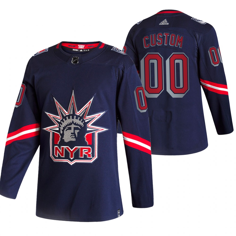 Personalized New York Rangers Navy Men’s 2020-21 Alternate Authentic Player NHL Jersey