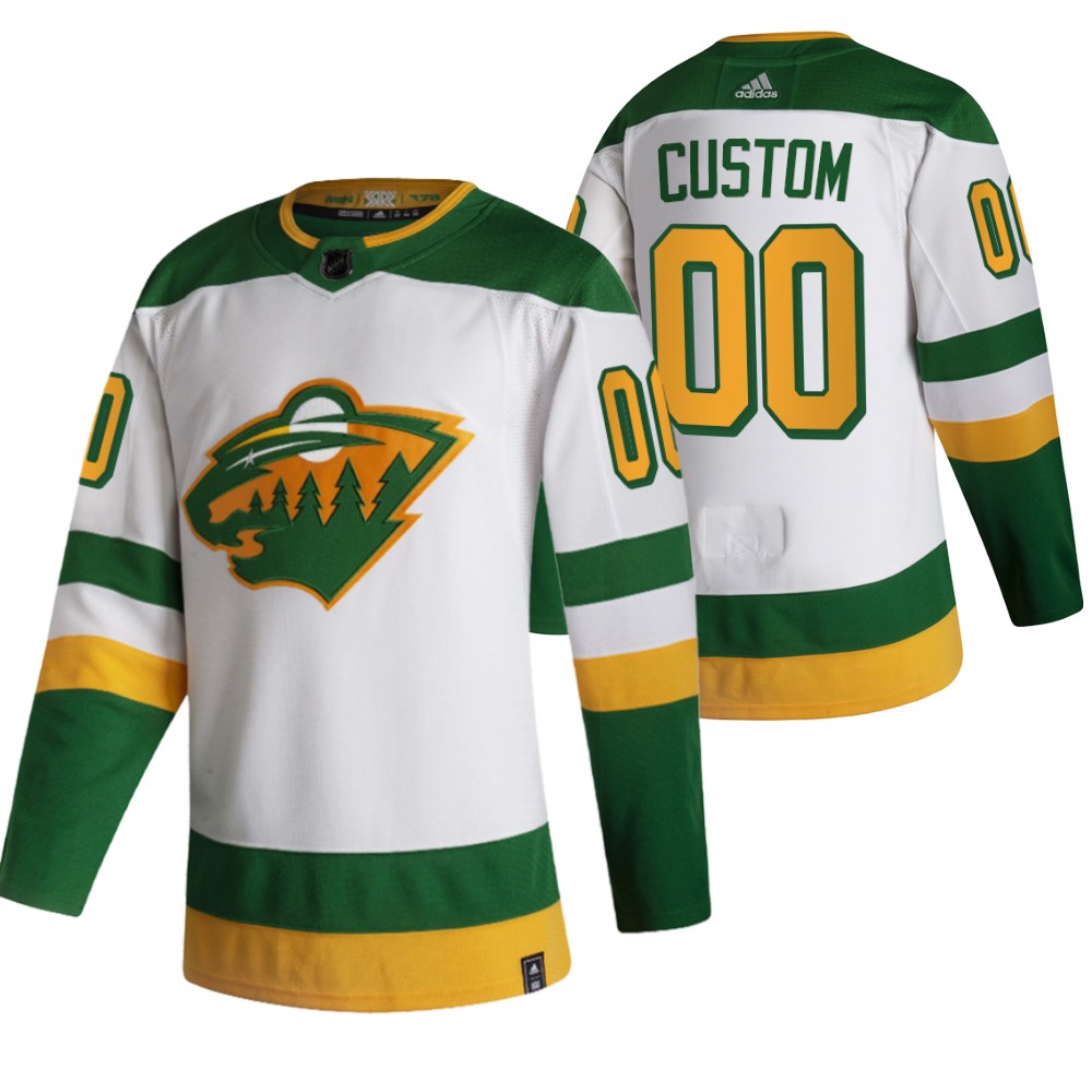 Personalized Minnesota Wild White Men’s 2020-21 Alternate Authentic Player NHL Jersey