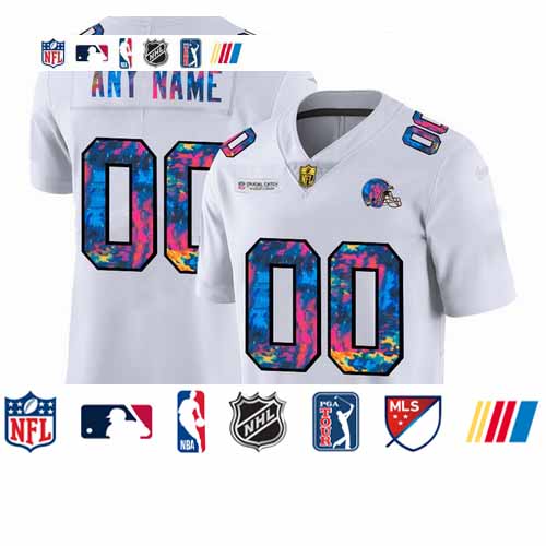 Personalized Cleveland Browns Men’s White Multi-Color 2020 NFL Crucial Catch Limited NFL Jersey