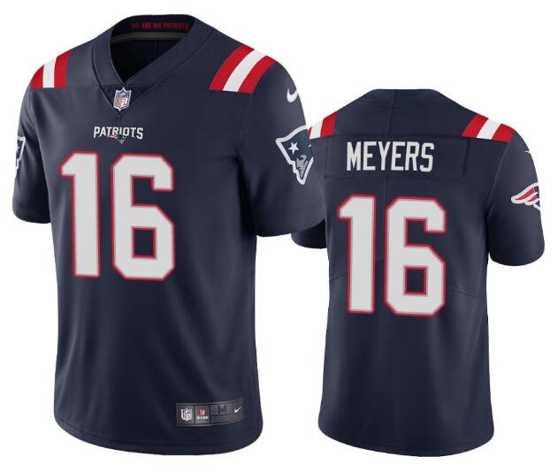 Personalized Patriots 16 Jakobi Myers Navy Untouchable Limited Jersey
