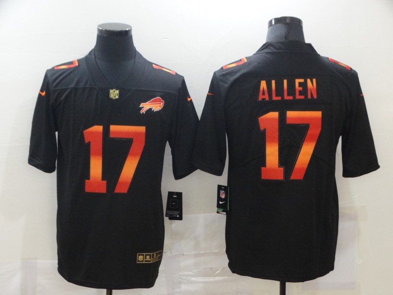 Personalized Bills 17 Josh Allen Black Colorful Fashion Limited Jersey