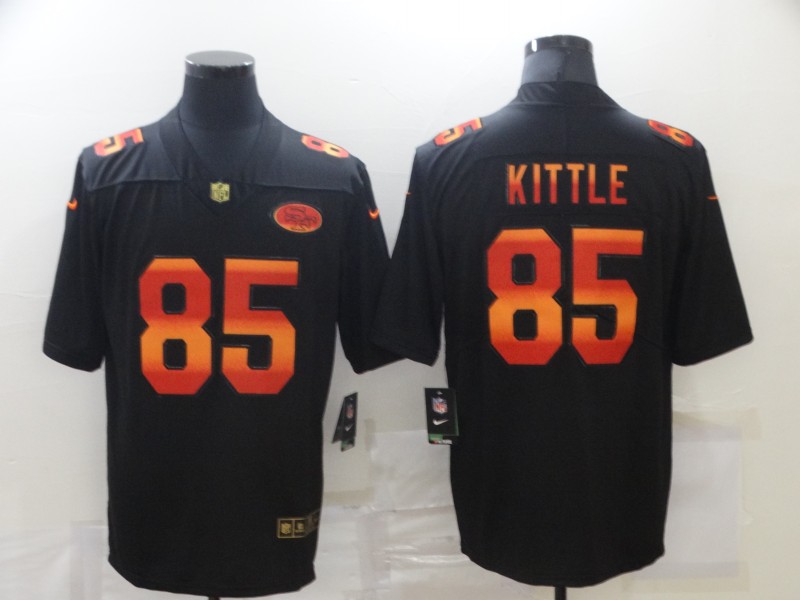 Personalized 49ers 85 George Kittle Black Colorful Fashion Limited Jersey