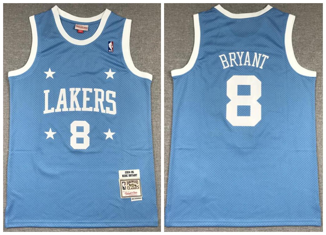 Personalized Lakers 8 Kobe Bryant Blue 2004-05 Hardwood Classics Jersey