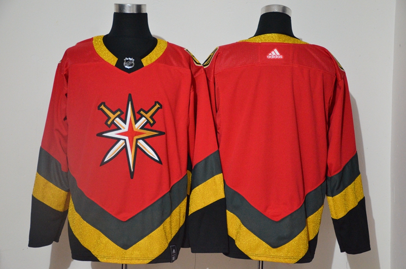 Personalized Vegas Golden Knights Blank Red 2020-21 Reverse Retro Jersey