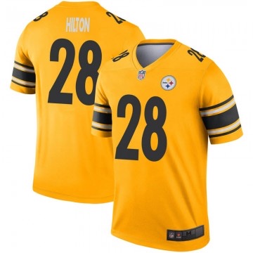 Personalized Steelers #28 T.Y. Hilton Gold Men’s Stitched NFL Limited Inverted Legend Jersey