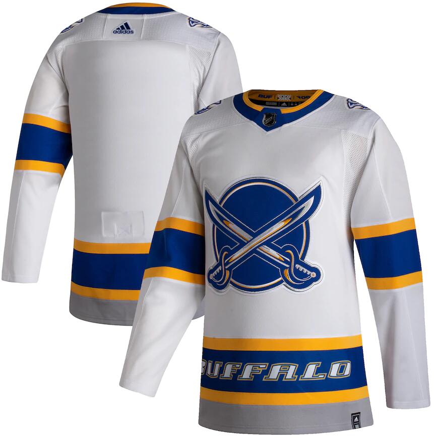 Personalized Sabres Blank White 2020-21 Reverse Retro Jersey