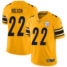 Personalized Men Steelers #22 Steven Nelson Gold Football Limited Inverted Legend Jersey