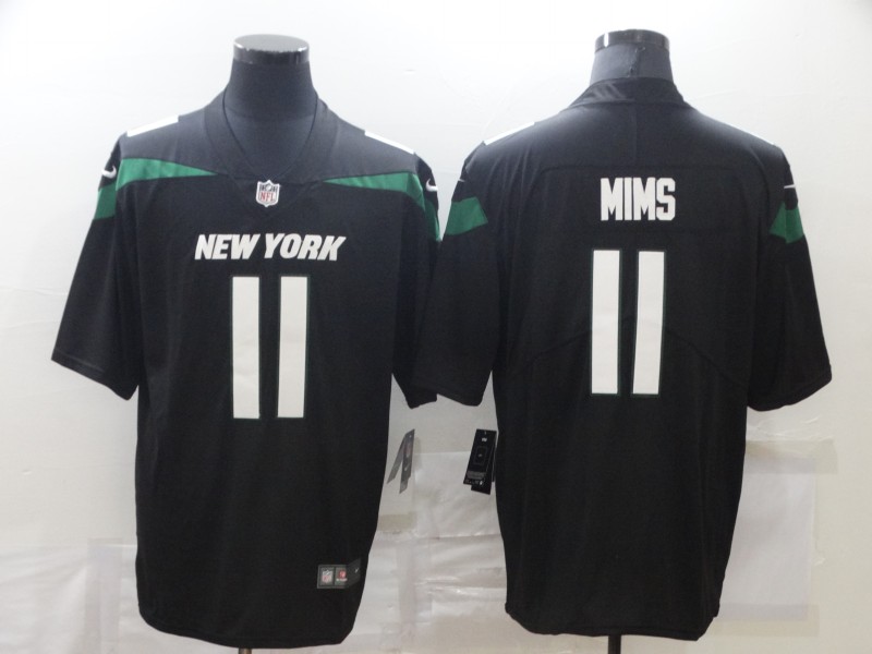 Personalized Jets 11 Denzel Mims Black Untouchable Limited Jersey