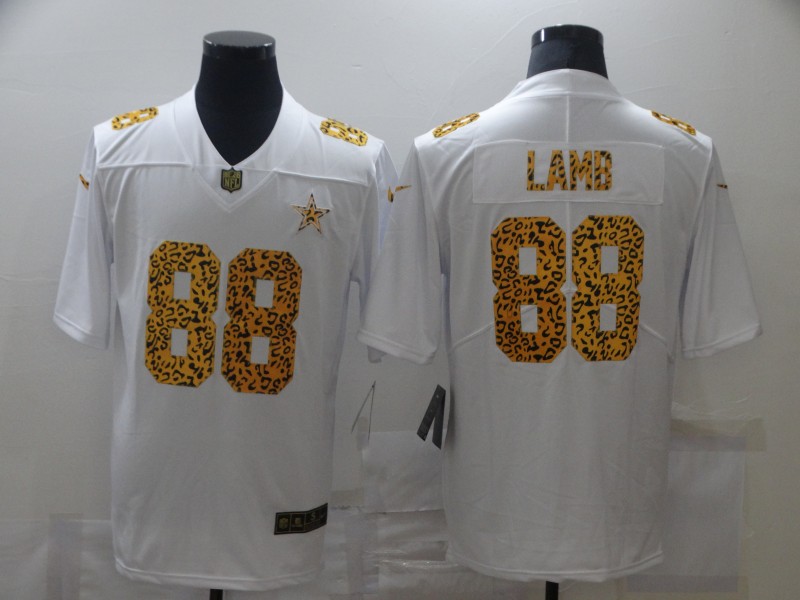Personalized Cowboys 88 Ceedee Lamb White Leopard Untouchable Limited Jersey