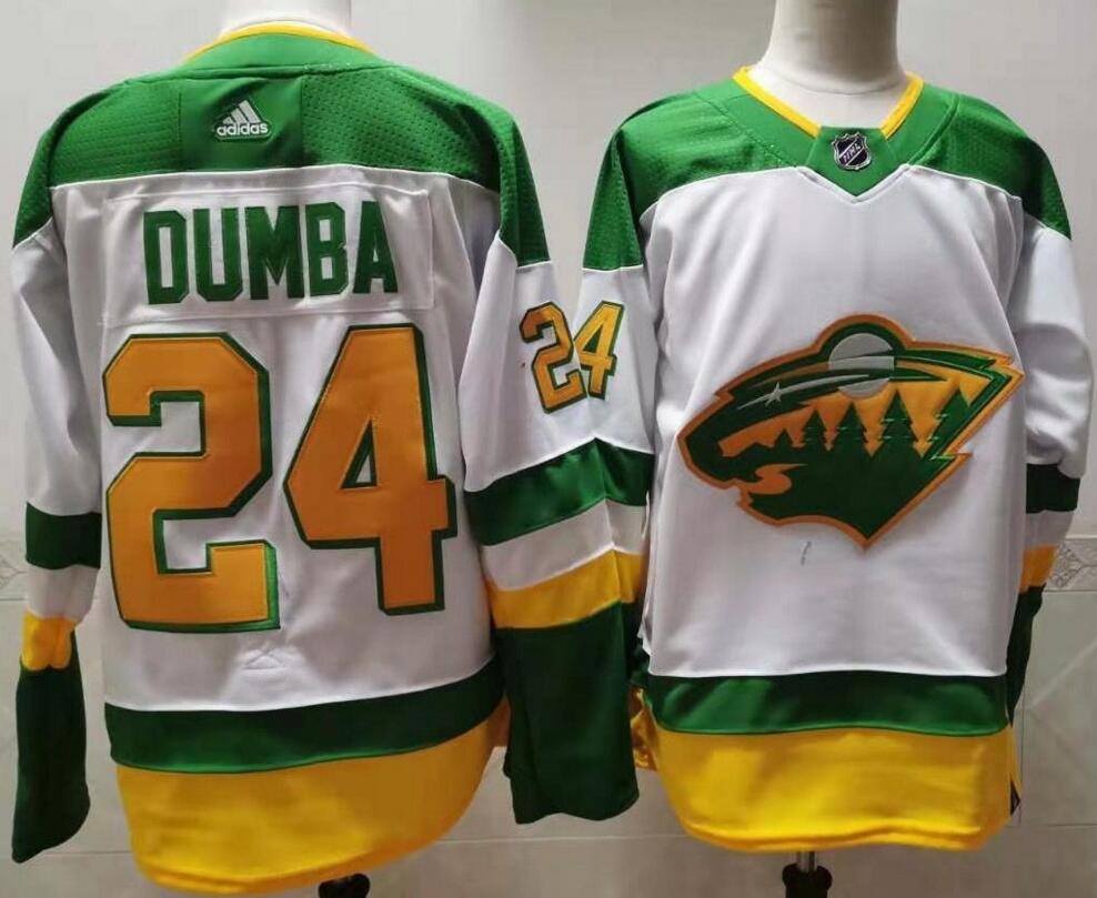 Personalized Wild 24 Matt Dumba White 2020-21 Reverse Retro Jersey