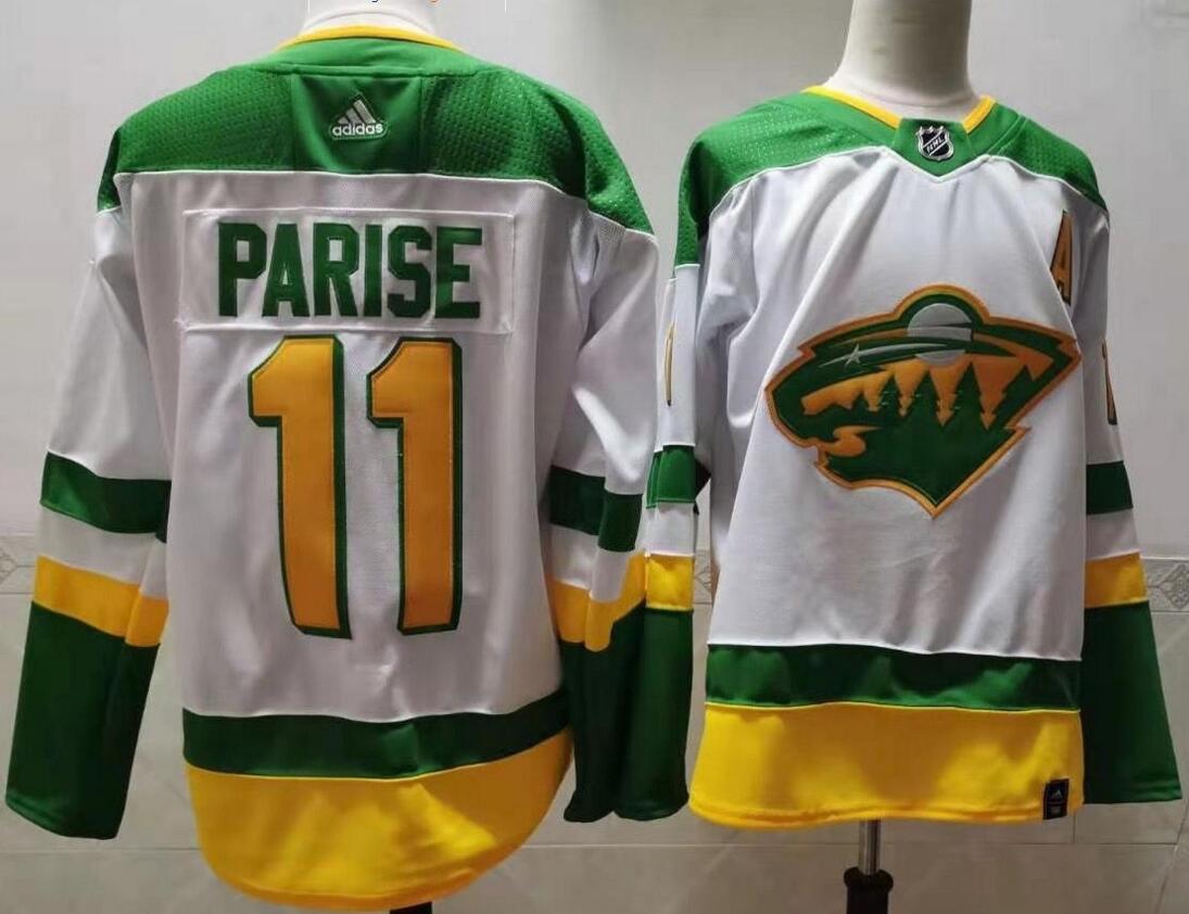 Personalized Wild 11 Zach Parise White 2020-21 Reverse Retro Jersey